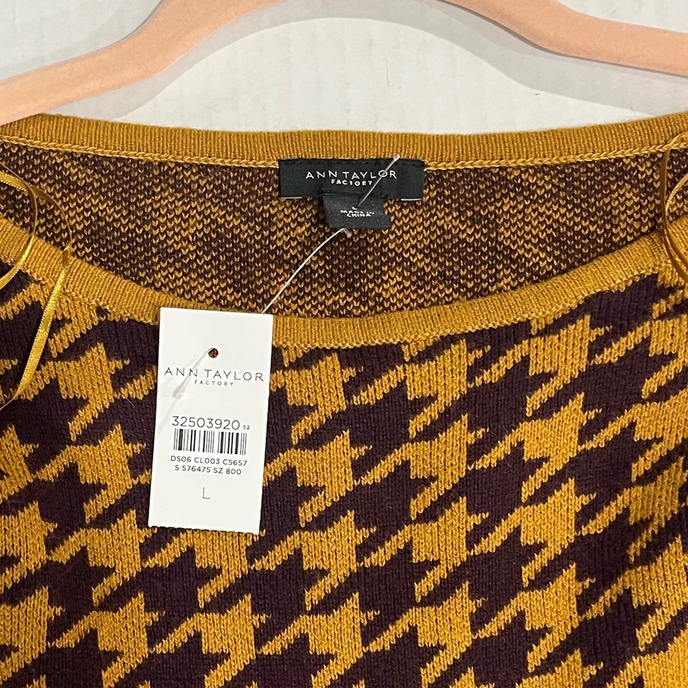 ANN TAYLOR HOUNDSTOOTH SWEATER NEW WITH TAG (365) - Picture 10 of 16